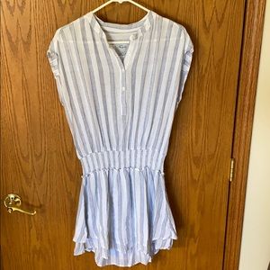 Linen Blue Striped Dress
